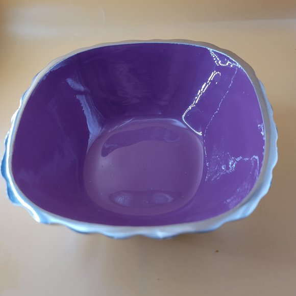 beautiful bowl  towle silversmiths made in india purple - Picture 1 of 4
